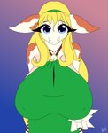 anthro big_breasts breasts clothed clothing cosplay female huge_breasts looking_at_viewer solo vector fibs the_familiar_of_zero lilina_truce tiffania_westwood bovid bovine cattle mammal 2017 hi_res