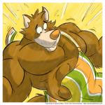 anthro big_muscles huge_muscles hyper hyper_muscles male muscular muscular_anthro muscular_male solo surprise cooner general_mills monster_cereals mythology frute_brute canid canine canis mammal mythological_canine mythological_creature werecanid werecanine werecreature werewolf wolf 1:1