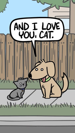 accessory balding barking bell building close-up collar courtroom curb dialogue duo fence feral grass house humor interspecies judge larger_feral larger_male male male/male marriage_proposal meowing necktie no_pupils outside plant pun sidewalk size_difference sky smaller_feral smaller_male stubble tail tail_motion tailwag text tongue tongue_out tree window ryan_k._hudson canid canine canis domestic_cat domestic_dog felid feline felis human mammal 9:16 animated english_audio english_text hi_res multiple_scenes short_playtime sound video