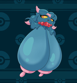 areola big_breasts blue_body breasts female huge_breasts hyper hyper_breasts jewelry necklace nipples not_furry open_mouth pink_areola pink_nipples red_eyes solo yellow_sclera hyraqwq tasteofchoklit third-party_edit nintendo pokemon generation_2_pokemon misdreavus pokemon_(species) 2025 digital_media_(artwork) hi_res