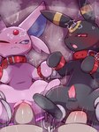 3:4 anal anal_penetration badwingm bestiality bisexual_parallel_sex black_body black_eyes bodily_fluids both_sexes_in_same_situation bound chain chained eeveelution erection espeon female female_penetrated feral feral_penetrated fur generation_2_pokemon genitals group hi_res human humanoid_genitalia humanoid_penis interspecies looking_pleasured lying male male/female male/male male_penetrated male_penetrating male_penetrating_female male_penetrating_male mammal markings multicolored_body nintendo on_back one_eye_closed penetration penile penile_penetration penis penis_in_ass penis_in_pussy pokemon pokemon_(species) pokephilia purple_body purple_fur pussy quadruped red_eyes red_sclera sex spread_legs spreading sweat umbreon vaginal vaginal_penetration yellow_markings