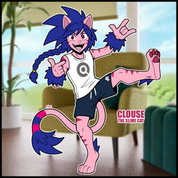 4_toes 5_fingers accessory anthro anthrofied arm_markings black_border black_outline blue_hair blurred_background border braided_hair character_description character_description_in_description description detailed_background facial_markings feet fingers hair head_markings kemono leg_markings male markings outline pink_body pointy_ears prick_ears pseudo_hair screencap screencap_background side_braid slime solo tail tail_markings text thigh_markings thin_tail toes white_outline conditional_dnp rachelfictionkin slime_rancher slime_rancher_2 clouse_the_slime_cat_(rachelfictionkin) fan_character domestic_cat felid feline felis goo_creature largo_slime mammal pink_slime_(slime_rancher) slime_(slime_rancher) tabby_cat tabby_slime 1:1 2026 colored colored_line_art digital_drawing_(artwork) digital_media_(artwork) english_text flat_colors full-length_portrait hi_res krita_(artwork) portrait procreate_(artwork)