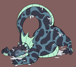 after_anal after_oral after_sex anthro ass_up belly blue_body blush bodily_fluids countershade_face countershade_feet countershade_hands countershade_tail countershade_torso countershading cum cum_from_mouth cum_in_mouth cum_inside cum_on_face cum_on_ground cum_on_leg cum_on_tail feet genital_fluids half-closed_eyes leaking_cum looking_pleasured lying male male_anthro narrowed_eyes nude nude_anthro nude_male on_front overweight overweight_anthro overweight_male raised_tail simple_background solo tail teal_body teal_eyes mintyderg mythology minty_(mintyderg) aquatic aquatic_dragon dragon mythological_creature mythological_scalie scalie 2023 hi_res