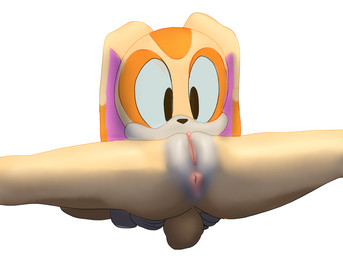 anthro anus big_eyes butt clitoris clothing female floppy_ears fur genitals gloves handwear loli lop_ears outstretched_legs simple_background solo spread_legs spreading tan_body tan_fur vulva white_background young young_anthro young_female aerosin sega sonic_the_hedgehog_(series) cream_the_rabbit lagomorph leporid mammal rabbit 2025 absurd_res hi_res