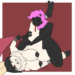 antennae_(anatomy) anthro big_breasts bodily_fluids breasts butt duo female female/female genital_fluids genitals hair nipples nude ruth_blackwell sex simple_background thick_thighs tribadism vaginal vulva blackbetty arthropod butterfly insect lepidopteran moth 1:1 absurd_res hi_res