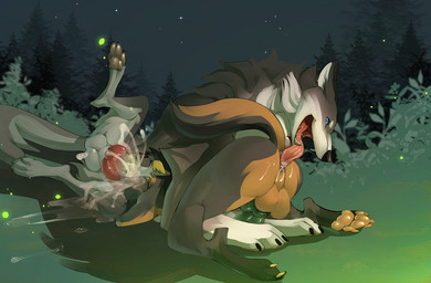 anal anatomically_correct anatomically_correct_genitalia anatomically_correct_penis animal_genitalia animal_penis anthro anthro_on_feral anthro_penetrated anus backsack balls bestiality bodily_fluids brown_body brown_fur butt canine_genitalia canine_penis cum cum_in_mouth cum_inside cum_splatter duo erection fellatio feral feral_penetrating feral_penetrating_anthro forest fur genital_fluids genitals grass grey_body grey_fur knot licking male male/male night open_mouth open_smile oral oral_penetration outside pawpads paws penetration penile penile_penetration penis plant rimming saliva saliva_on_anus saliva_on_tongue sex sky smile star starry_sky teeth tongue tongue_out tree kamelotnoah fin_the_fox canid canine canis fox mammal wolf 2022 digital_media_(artwork)
