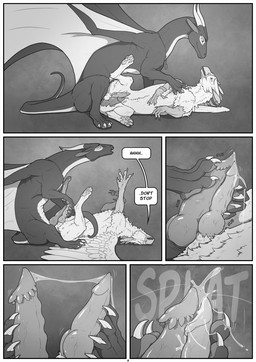 bodily_fluids dripping duo ear_piercing ear_ring feathered_wings feathers feral frottage genital_fluids genitals holding_penis leaking_precum looking_at_another male male/male membrane_(anatomy) membranous_wings pawpads paws paws_on_penis penile penis penis_rubbing penis_touching penises_touching piercing precum precum_drip precum_splatter precum_string ring_piercing sex speech_bubble splat wings rast mythology avian dragon gryphon mythological_avian mythological_creature mythological_scalie scalie comic hi_res monochrome