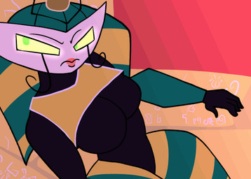 angry areola breasts clothing curvy_figure disappointed female frown hourglass_figure lipstick machine makeup nipples scowl solo thick_thighs torn_clothing inkyproduction my_life_as_a_teenage_robot nickelodeon vexus humanoid robot robot_humanoid 2d_animation animated frame_by_frame