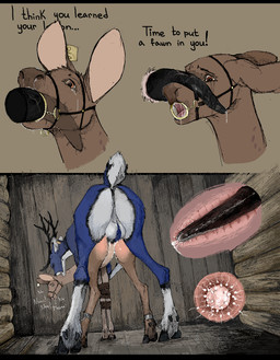 animal_genitalia animal_penis antlers anus balls bdsm bite bodily_fluids bondage bound cervine_genitalia cervine_penis close-up cum cum_in_vagina cum_inside cutaway digitigrade doggystyle duo fellatio female feral feral_on_feral feral_penetrated feral_penetrating feral_penetrating_feral forced forced_impregnation from_behind_position from_front_position genital_fluids genitals horn impregnation impregnation_attempt legs_tied male male/female male_dominating_female mounting neck_bite neck_bite_mark oral ovum penetration penile penile_penetration penis penis_in_vagina penis_on_face penis_on_snout rape restraints rope rope_bondage sex sperm_cell text unwanted_cum_inside unwanted_impregnation vaginal vaginal_penetration jeffusherb cariblou_(whatisdamatter) deer mammal comic english_text hi_res