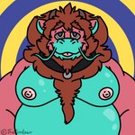 anthro belly blep blue_body chest_tuft collar facial_hair fur horn hypnosis looking_at_viewer male mane mind_control moobs nipples slightly_chubby slightly_chubby_male solo submissive submissive_male tongue tongue_out tuft whiskers thesintaur thetauren asian_mythology east_asian_mythology mythology axel_(lazydergenboi) dragon eastern_dragon felid furred_dragon furred_scalie hybrid lion mammal mythological_creature mythological_scalie pantherine scalie 1:1 animated hi_res short_playtime