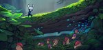 anthro day detailed_background forest fungus grass group moss outside plant tree neytirix hollow_knight team_cherry the_knight_(hollow_knight) elemental_creature elemental_humanoid fungi_fauna fungi_humanoid humanoid 2021 absurd_res digital_media_(artwork) hi_res video_in_description