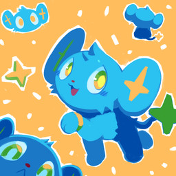 3_toes :3 :< ambiguous_feral ambiguous_gender blue_body blue_ears blue_fur blue_tail feet feral fur green_eyes group head_tuft kemono looking_at_viewer multicolored_body multicolored_eyes multicolored_fur open_:3 open_mouth open_smile orange_background orange_eyes orange_inner_ear paws pose pupils quadruped rear_view red_nose side_view simple_background sitting smile standing tail tail_tuft toes tuft two_tone_eyes white_pupils yellow_pupils powerandy nintendo pokemon felid feline generation_4_pokemon mammal pokemon_(species) shinx 1:1 2024 colored digital_media_(artwork) full-length_portrait portrait restricted_palette shaded simple_shading