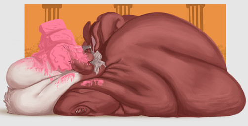 anthro belly belly_overhang big_belly big_butt big_tail black_eyebrows blobby border brown_body brown_ears brown_tail butt cake cheek_bulge claws dessert eating eating_cake eating_food eyebrows eyes_closed fat_rolls female food grey_hair hair huge_belly huge_butt huge_thighs hyper hyper_belly hyper_butt hyper_thighs immobile morbidly_obese morbidly_obese_anthro morbidly_obese_female multicolored_body obese obese_anthro obese_female onomatopoeia orange_background overweight overweight_anthro overweight_female pink_inner_ear side_view simple_background sitting solo sound_effects tail text thick_thighs two_tone_body weight_gain white_body white_border white_claws muldithekobold portia_(draconder) mammal rodent sciurid tree_squirrel 2025 colored digital_media_(artwork) hi_res shaded