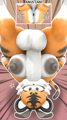anthro anus autofellatio autofootjob balls big_balls big_breasts breasts brown_nipples butt feet foot_fetish foot_play genitals gynomorph huge_balls intersex masturbation nipples nude_gynomorph oral oral_masturbation penile penile_masturbation solo 2-ban taiga_(2-ban) felid mammal pantherine tiger hi_res