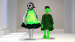 anthro backwards_baseball_cap backwards_hat baseball_cap beanie bottomwear clothing dialogue dress duo female floral green_clothing green_dress hallway hat headgear headwear inside skirt walking skeletorskeletonized c4d arachnid arthropod lizard reptile scalie spider 16:9 3d_(artwork) 3d_animation animated cinema_4d_(artwork) digital_media_(artwork) hi_res short_playtime sound webm widescreen