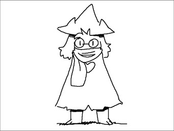 ambiguous_gender anthro barefoot biped black_border border clothed clothing eyewear feet fluffy_ears fur glasses hat head_tuft headgear headwear looking_at_viewer robe scarf simple_background solo standing tuft white_background wizard_hat fuel_(artist) deltarune undertale_(series) ralsei bovid caprine darkner goat mammal 2022 4:3 black_and_white digital_media_(artwork) monochrome male_(lore)