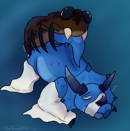 arthropod_webbing bite bound dazed feral fluffy hairy helpless markings poison poisoned prehistoric toony trapped outbackdile arachnid arthropod ceratopsian ceratopsid chasmosaurine dinosaur marginocephalian ornithischian prehistoric_species reptile scalie spider triceratops digital_drawing_(artwork) digital_media_(artwork) hi_res