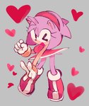 accessory anthro blush boots bracelet clothing dress female footwear gloves hair_accessory hairband handwear heart_symbol jewelry micro_calves micro_legs micro_thighs one_eye_closed pink_body shoes smile tan_body tan_skin thin_calves thin_legs thin_thighs underwear wink jublee sega sonic_the_hedgehog_(series) amy_rose eulipotyphlan hedgehog mammal hi_res