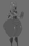 5_fingers accessory belly big_bow big_breasts big_butt bottomless bottomless_female bottomless_humanoid bow_ribbon breasts butt clipboard clothed clothing female female_humanoid fingers glistening glistening_belly glistening_butt glistening_legs glistening_pussy glistening_thighs grey_background hair_accessory hair_bow hair_ribbon hand_on_hip hand_on_own_hip holding_clipboard holding_object huge_butt huge_thighs innie_vulva looking_at_viewer machine navel not_furry plump_labia pseudo_clothing pseudo_hair ribbons simple_background solo standing thick_thighs vulva wide_hipped_female wide_hipped_humanoid wide_hips submarinechamomile fleetway_comics sega sonic_the_comic sonic_the_hedgehog_(comics) sonic_the_hedgehog_(series) receptionik humanoid robot robot_humanoid 2024 digital_drawing_(artwork) digital_media_(artwork) greyscale hi_res monochrome