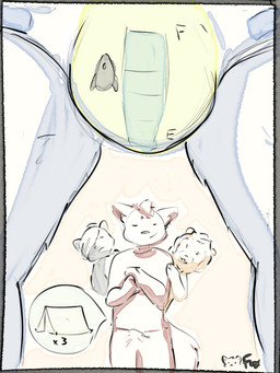 abdl ageplay anthro bodily_fluids bulge clothed clothing diaper diaper_fetish erection erection_under_clothing exposed_diaper fur genital_fluids hair housemates open_mouth peeing roleplay simple_background smile unclean_diaper urine used_diaper watersports wearing_diaper wet wet_diaper wetting dabblefox absurd_res comic digital_media_(artwork) hi_res