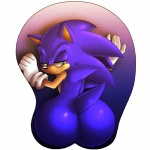 3d_mousepad anthro big_butt bubble_butt butt butt_mousepad green_eyes half-closed_eyes high-angle_view huge_butt looking_back male mousepad_design narrowed_eyes presenting smile solo wide_hipped_male wide_hips angelofhapiness sega sonic_the_hedgehog_(series) sonic_the_hedgehog eulipotyphlan hedgehog mammal 1:1