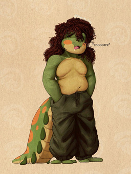 anthro male overweight dewey_at_night amphibian frog gecko lizard reptile scalie 3:4 hi_res