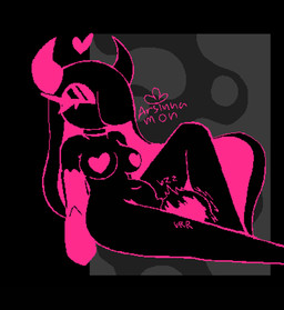 black_body eyelashes female heart_symbol pink_body sex_toy solo vibrator arsinnamon lady_lovense_(puppysnackz) demon demon_humanoid humanoid succubus absurd_res hi_res