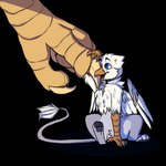 avian_feet beak duo feathered_wings feathers feral green_eyes hug male micro paws quadruped scritches size_difference tail tail_tuft tuft wings viirux mythology der gyro_feather avian gryphon mythological_avian mythological_creature 1:1 alpha_channel