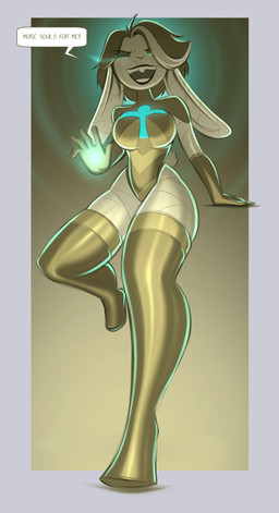 anthro armwear bandage blonde_hair boots clothing dialogue elbow_gloves female footwear gloves hair handwear latex latex_armwear latex_boots latex_clothing latex_elbow_gloves latex_footwear latex_gloves latex_handwear latex_legwear latex_leotard latex_thigh_boots latex_thigh_highs legwear leotard long_ears mummy_wrappings shoes small_waist solo speech_bubble text thick_thighs thigh_boots thigh_highs wide_hips yellow_armwear yellow_clothing yellow_elbow_gloves yellow_gloves yellow_handwear yellow_latex yellow_legwear yellow_thigh_boots yellow_thigh_highs c91 nefrumaniah lagomorph leporid mammal mummy rabbit undead 2025 english_text hi_res