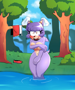 anthro bathing big_breasts blush breasts caught_in_the_act caught_off_guard covering covering_breasts covering_crotch covering_self embarrassed female forest forest_background hand_on_breast holding_breast looking_at_viewer looking_back looking_back_at_viewer nature nature_background nude open_mouth plant public public_nudity shocked solo surprised thick_thighs tree walk-in water wide_hipped_female wide_hips zettoart sega sonic_the_hedgehog_(series) fan_character shyna_the_hedgehog eulipotyphlan hedgehog mammal absurd_res hi_res