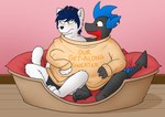 anthro duo male tail zeptophidia get_along_shirt mythology corops_blackscale snowy_(character) domestic_cat dragon felid feline felis mammal mythological_creature mythological_scalie scalie wingless_dragon hi_res