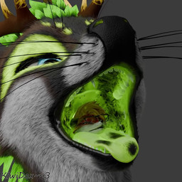 anthro duo lucas_the_fox male male/male mouth_shot open_mouth oral_vore sound_effects unwilling_prey vore kiwidox kiwidox_(character) canid canine deer fox mammal rexouium 1:1 animated short_playtime sound webm
