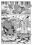 animal_genitalia animal_penis anthro anus balls black_cum black_sclera bodily_fluids canine_genitalia canine_penis colored_cum cum cum_explosion cum_expulsion cum_from_ass cum_in_ass cum_inside cum_on_ground dialogue ejaculation erection eye_roll genital_fluids genitals lying male nude on_back on_front penis rear_view red_eyes solo sweat tail tail_motion tailwag tears text tongue tongue_out unusual_bodily_fluids unusual_cum unusual_genital_fluids alanisawolf777 third-party_edit canid canine canis domestic_dog mammal absurd_res comic english_text hi_res monochrome