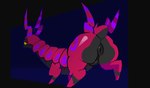 anus big_anus big_butt butt female feral genitals half-closed_eyes horn looking_back narrowed_eyes nude plump_labia puffy_anus pussy rear_view solo cchilab nintendo pokemon arthropod generation_5_pokemon pokemon_(species) scolipede 2021 absurd_res hi_res