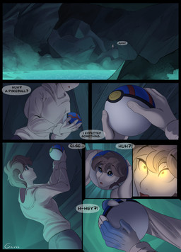 bottomwear cave clothed clothing dialogue forced forced_transformation fused_fingers hoodie lake male membrane_(anatomy) orb pants pokeball species_transformation standing text topwear transformation transformation_sequence water webbed_hands conrie nintendo pokemon aquatic generation_3_pokemon human kyogre legendary_pokemon mammal pokemon_(species) absurd_res comic english_text hi_res