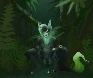 animal_genitalia animal_penis anthro areola balls big_balls big_ears big_penis biped black_areola black_body black_fur black_nipples bodily_fluids bone breasts breath canine_genitalia canine_penis claws colored_cum crouching cum cum_drip dripping erection fluffy fluffy_tail forest fur genital_fluids genitals green_body green_eyes green_fur green_hair gynomorph hair intersex knot knotted_penis looking_at_viewer nipple_piercing nipples paws penis piercing plant sheath skull skull_head solo steam tail teeth tree unusual_bodily_fluids unusual_cum unusual_genital_fluids discountsurgery nadilya_(heliocintrini) canid canine canis domestic_dog mammal monster skulldog_(species) bad_metadata hi_res md5_mismatch