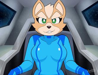 anthro areola big_breasts breast_expansion breasts bursting_breasts bursting_out_of_clothing clothing crossgender expansion explosion female fur great_fox green_eyes humor latex latex_clothing latex_skinsuit mtf_crossgender nipple_slip skinsuit solo space spacecraft tan_body tan_fur tight_clothing vehicle zero_suit acstlu metroid nintendo star_fox fox_mccloud zerosuit_fox canid canine fox mammal 2025 animated meme short_playtime