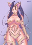 big_breasts blue_hair breasts claws female gradient gradient_background hair hip_focus long_hair nipples simple_background solo tail wide_hips papepox2 capcom darkstalkers vampire_(game) felicia_(darkstalkers) animal_humanoid cat_humanoid felid felid_humanoid feline feline_humanoid humanoid mammal mammal_humanoid