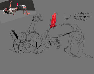 animal_genitalia animal_penis bodily_fluids canine_genitalia canine_penis genital_fluids genitals knot knotted_penis machine male open_mouth penis precum ring screenshot_redraw solo text deader apex_legends electronic_arts respawn_entertainment revenant_(apex_legends) humanoid robot robot_anthro absurd_res english_text hi_res selectively_detailed