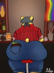 alcohol anthro beer beverage beverage_can big_butt blurred_background butt clothed clothing furniture huge_butt lgbt_pride male overweight overweight_anthro overweight_male pride_color_flag pride_colors rainbow_flag rainbow_pride_flag rainbow_symbol sitting sitting_on_stool slightly_chubby slightly_chubby_anthro slightly_chubby_male solo stool yellow_body ray_kun disney winnie_the_pooh_(franchise) pooh_bear animal_humanoid bear humanoid mammal mammal_humanoid ursid_humanoid ursine 2025 3:4 digital_drawing_(artwork) digital_media_(artwork) hi_res