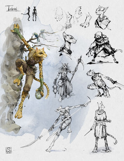 5_toes ambiguous_gender anthro bag barefoot belt bone branch claws climbing climbing_wall clothed clothing crouching egg feet feral foot_wraps group high_place holding_melee_weapon holding_object holding_polearm holding_scythe holding_staff holding_sword holding_wand holding_weapon hood in_tree jewelry melee_weapon necklace perching plant polearm scythe skull smile solo_focus spread_toes staff standing sword toes tree weapon whiskers wraps wrist_wraps shawn_wood dungeons_and_dragons hasbro wizards_of_the_coast avian bird felid mammal tabaxi absurd_res digital_media_(artwork) digital_painting_(artwork) full-length_portrait hi_res official_art painting_(artwork) portrait