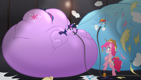 air_inflation air_pump belly belly_expansion big_belly big_butt big_cheeks black_eyebrows blue_body blue_eyes blue_hair blue_tail blue_wings body_inflation brown_clothing brown_hat brown_headwear butt butt_expansion cheek_expansion clothing cowboy_hat cutie_mark death expansion eyebrows eyelashes female feral group hair hat headgear headwear hose hose_in_mouth hose_inflation huge_belly huge_butt huge_cheeks huge_thighs hyper hyper_belly hyper_butt hyper_inflation hyper_thighs immobile inflation insane inside light_bulb lying multicolored_hair multicolored_tail on_front pink_body pink_ears pink_hair pink_tail popping puffed_cheeks purple_body purple_eyes purple_hair purple_tail rainbow_hair smile smiling_at_another sunken_head sunken_limbs swelling tail teeth thick_thighs thigh_expansion white_body wings yellow_body disco_chaos friendship_is_magic hasbro my_little_pony fluttershy_(mlp) pinkie_pie_(mlp) rainbow_dash_(mlp) rarity_(mlp) twilight_sparkle_(mlp) equid equine horse mammal pony 2024 colored digital_media_(artwork) hi_res shaded