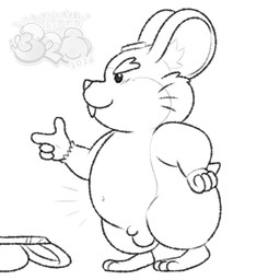 anthro belly genitals male micropenis penis slightly_chubby slightly_chubby_anthro slightly_chubby_male small_penis smile solo standing nishi_oxnard blizzard_entertainment minichin_chubby_day overwatch hammond_(overwatch) cricetid hamster mammal rodent 1:1 2026 hi_res monochrome