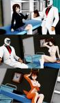 anthro blush breasts clothed clothing drugs duo female human_to_anthro male nipples nude open_mouth pills smile species_transformation transformation malicekira canid canine human mammal 2018 3d_(artwork) digital_media_(artwork) hi_res