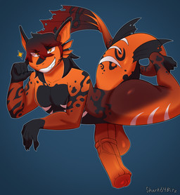 male solo conditional_dnp shark64bitz mythology nilo_(profanedshork) amur_carp aquatic carp cyprinid cypriniform dragon fish hybrid mythological_creature mythological_scalie scalie typical_carp hi_res