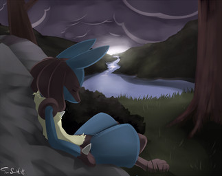 ambiguous_gender cloud crying grass lucario nintendo pokémon rocks sad spikes tears tom_smith tree video_games water wood
Rating: Safe
Score: 19
User: Assassin1O2
Date: June 28, 2012