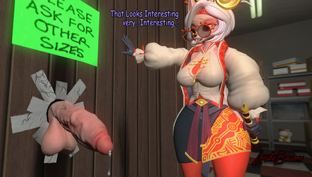 anthro balls bodily_fluids cum cum_drip dripping duo erection female female_focus genital_fluids genitals glory_hole humanoid_genitalia humanoid_penis male male/female penis solo_focus lordzbacon garry's_mod purah canid canine mammal 3d_(artwork) digital_media_(artwork) hi_res