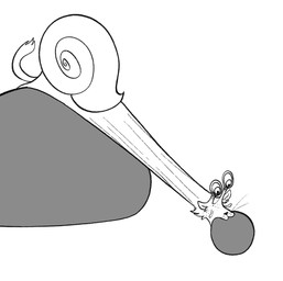 ambiguous_gender ball ball_in_mouth cheek_tuft eyestalks facial_tuft feral freckled_face freckles looking_at_object shell solo spiral_shell stretching tail tuft whiskers kaboozey snandy_(kaboozey) domestic_cat felid feline felis gastropod hybrid mammal mollusk snail 2024 digital_drawing_(artwork) digital_media_(artwork) english_description greyscale monochrome