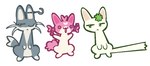 ambiguous_gender chibi clover_(plant) feral fish_hook group hook plant sparklefur tail toony trio conditional_dnp labbit_(artist) 4chan 4clan warriors_(book_series) baitworm cloverstar_(4clan) fan_character shipit domestic_cat felid feline felis mammal aliasing digital_media_(artwork)