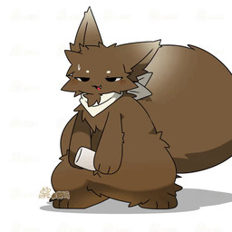 alternate_color ambiguous_anthro ambiguous_gender anthro big_tail biped black_eyes blush bodily_fluids brown_body brown_ears brown_fur brown_tail cheek_tuft chest_tuft circle_eyebrows coffee_cup container cup cute_fangs dipstick_ears dipstick_tail ear_markings emanata eyebrows facial_tuft fangs featureless_crotch fluffy fluffy_tail front_view fur half-closed_eyes holding_coffee_cup holding_container holding_cup holding_object huge_tail kemono kerchief kerchief_only looking_at_viewer markings mostly_nude multicolored_body multicolored_ears multicolored_fur multicolored_tail narrowed_eyes neckerchief neckerchief_only neckwear open_mouth open_smile paws simple_background smile solo standing sweat sweatdrop tail tail_markings tail_motion tailwag tan_body tan_ear_tips tan_ears tan_fur tan_tail tan_tail_tip teeth thick_tail tuft two_tone_body two_tone_ears two_tone_fur two_tone_tail white_background white_kerchief white_neckerchief tontaro naa-kun_(tontaro) felid feline mammal 1:1 2026 2d_animation animated colored digital_media_(artwork) frame_by_frame full-length_portrait loop no_sound portrait shaded short_playtime signature simple_shading video